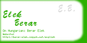 elek berar business card